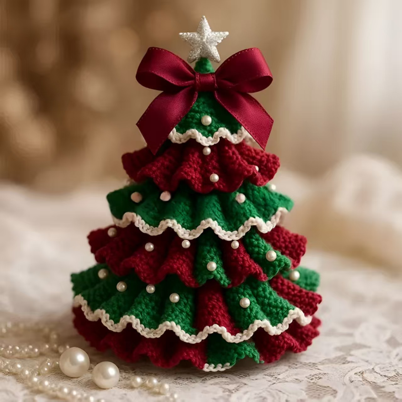 DIY Crochet Christmas Tree Kit Handmade Gift Crochet Decoration