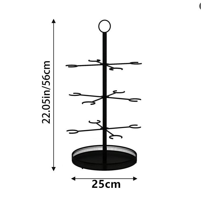 Wine Glass Holder Stand Metal 4-Tier Wine Glass Drying Rack Countertop Spiral Wine Glass Tree Organizer for Party Dining Table Home Bar Decor