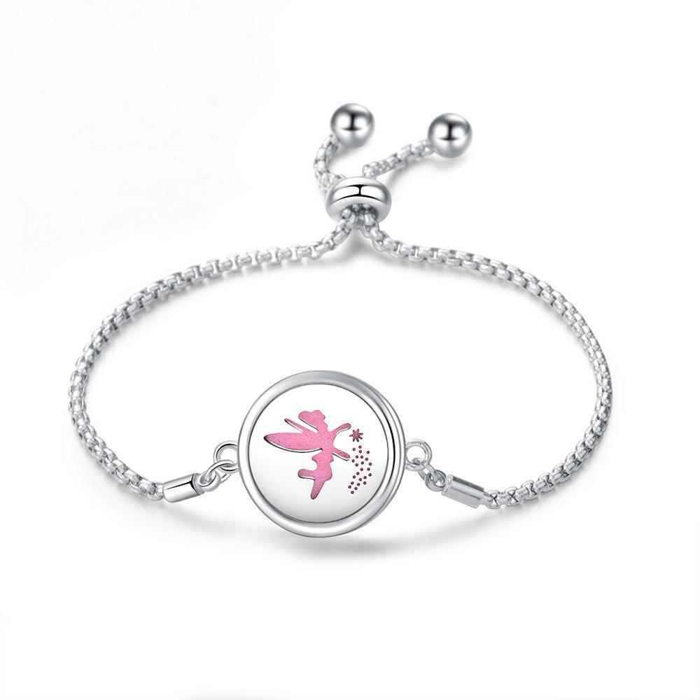 Stainless Steel Hollow Tree of Life Aromatherapy Bracelet Essential Oil Openable Adjustable Size Magnetic Bracelet Creative Couple Gifts
