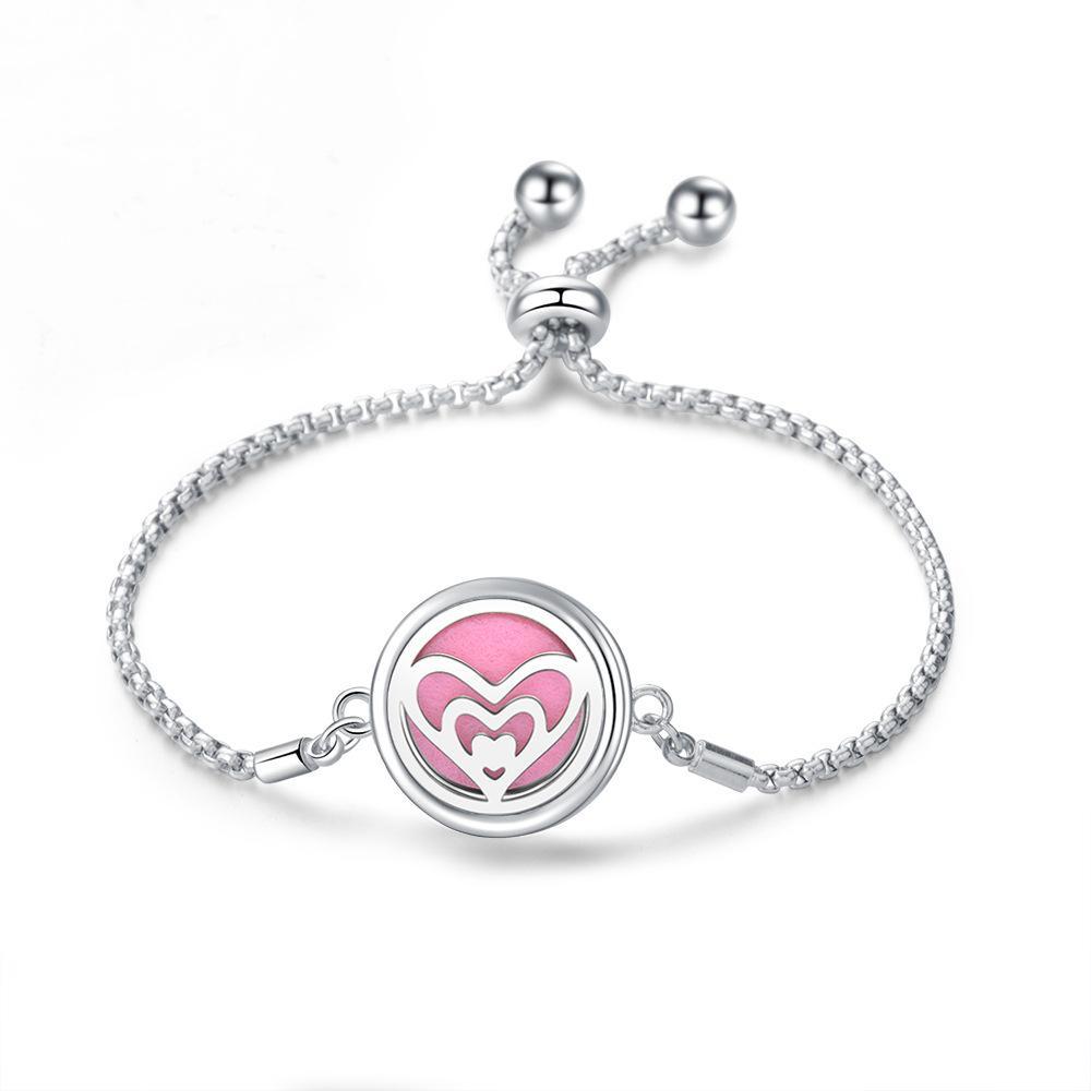 Stainless Steel Hollow Tree of Life Aromatherapy Bracelet Essential Oil Openable Adjustable Size Magnetic Bracelet Creative Couple Gifts
