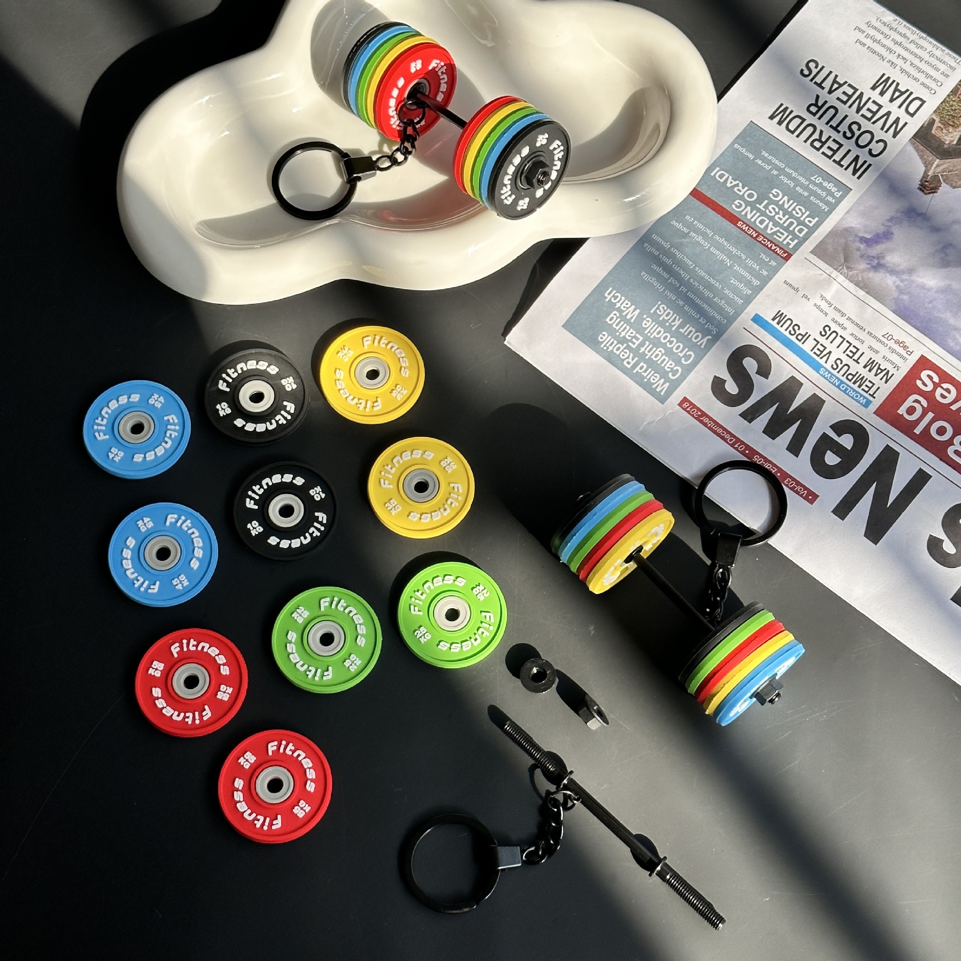 Weightlifting Equipment Keychain Accessories Equipment Removable Mini Backpack Keychain