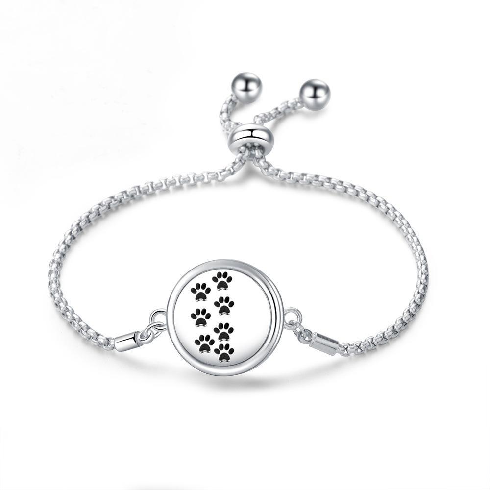 Stainless Steel Hollow Tree of Life Aromatherapy Bracelet Essential Oil Openable Adjustable Size Magnetic Bracelet Creative Couple Gifts