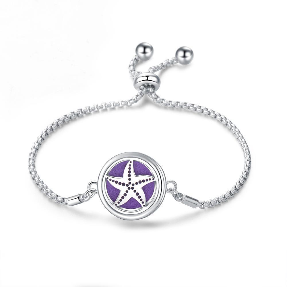 Stainless Steel Hollow Tree of Life Aromatherapy Bracelet Essential Oil Openable Adjustable Size Magnetic Bracelet Creative Couple Gifts