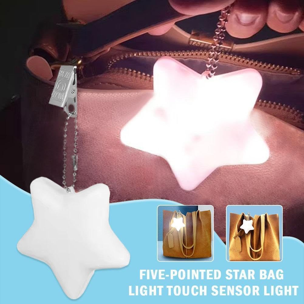 Led Luminous Handbag Light Mini Heart-Shaped Five-Pointed Star Night Light Touch Sensor Light