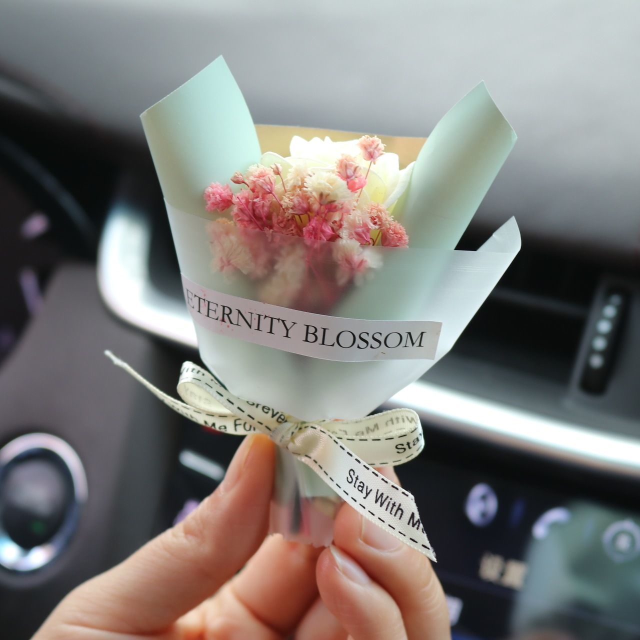 Mini Bouquet Car Dried Flowers Car Interior Decoration Ornaments Air Outlet Air Conditioning Decorations