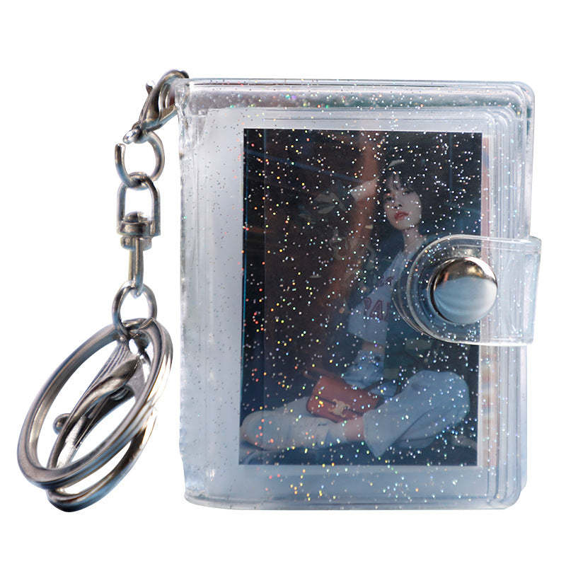 Gift for Her Scrapbook Keychain Mini Photo Album Keychain Photo Frame 16 Pockets - soufeelus
