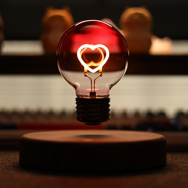 Levitating Lamp Magnetic Levitation Ambient Lighting Led Night Light Bulb Ornaments Home Office Table & Room Desk Decor Cool Tech Gifts
