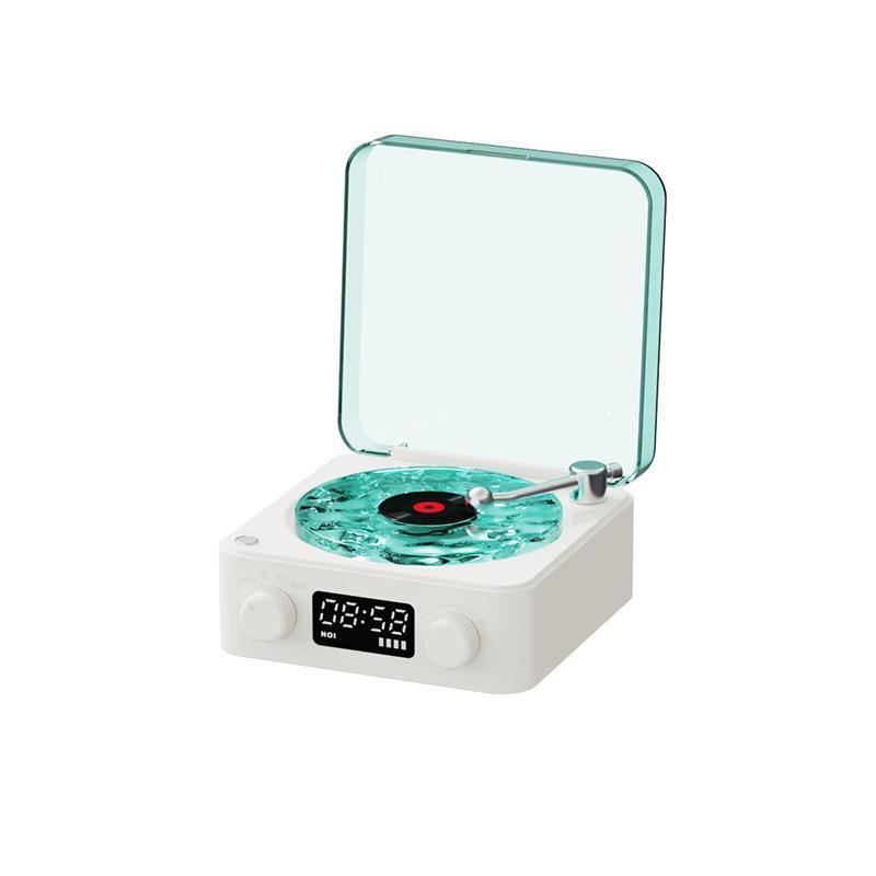 Retro Vinyl Record Player Shaped White Noise Bluetooth Speaker Sleep A