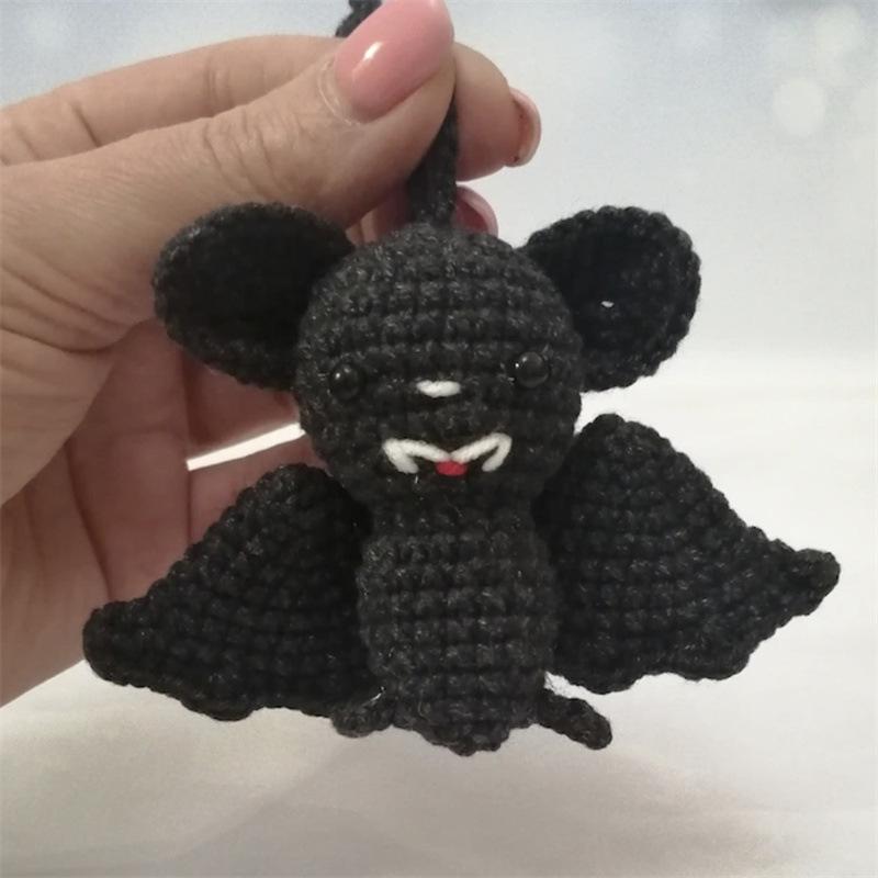 Halloween Plush Car Pendant – Cute Cartoon Handmade Woven Hanging Ornament