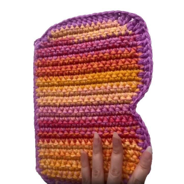 Butterfly Crochet Knitted Book Cover Multicolor Wool Handmade Home Pink Butterfly Book Cover