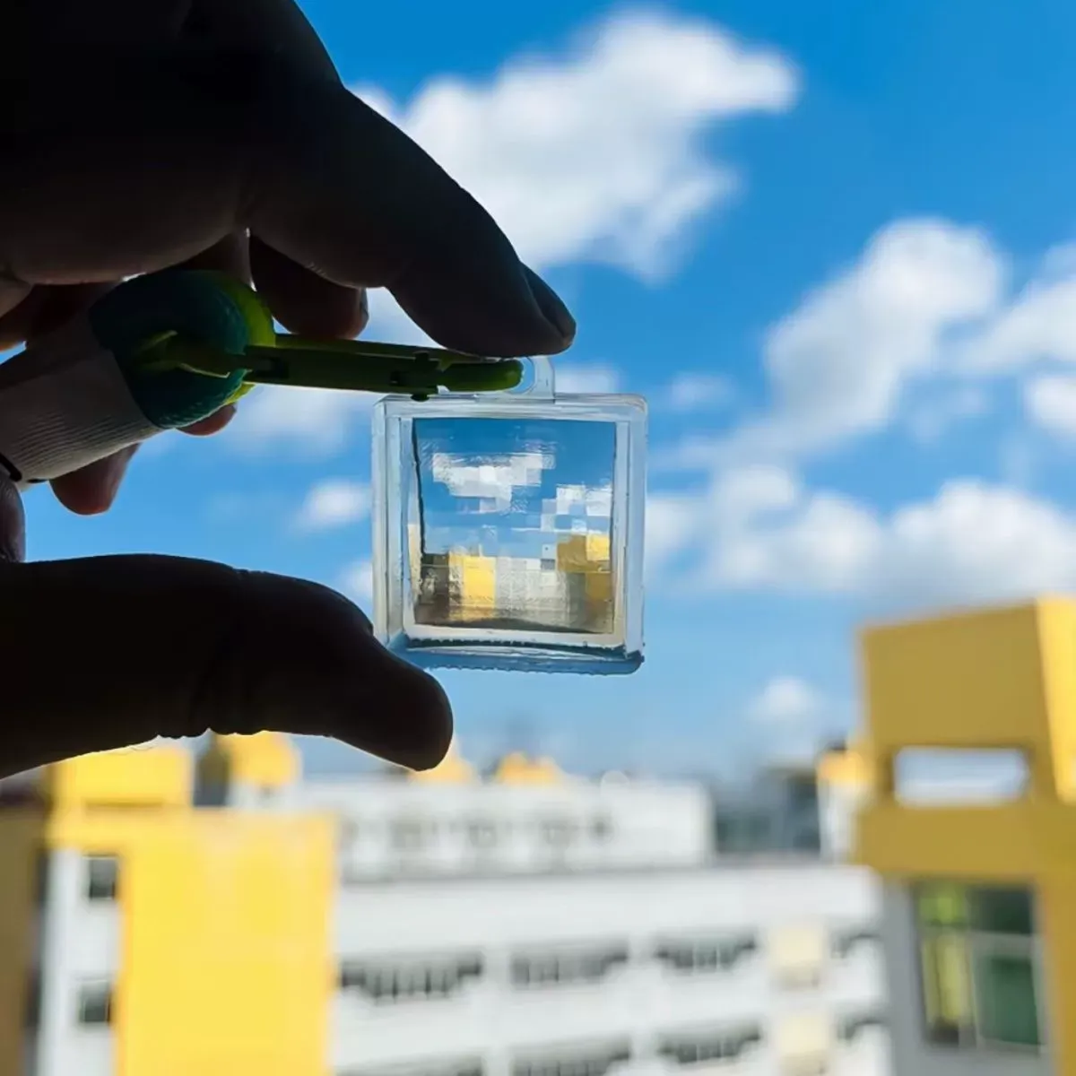 Pixel Filter Keychain Mosaic Filter Keychain Pixel Stylized Lens Pixel Window Keychain - soufeelus