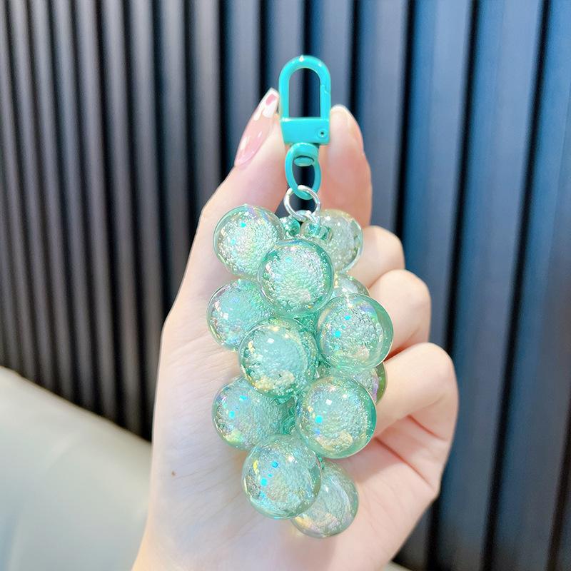 Crystal Grape Cute Bunch Grape Charm Keychian