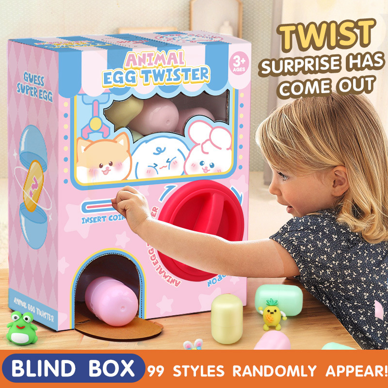 DIY Ramdom Style Egg Twisting Machine Gashapon Paired with 6 Eggs Toys Surprise Bilnd Box Christmas Gifts for Kids - soufeelus