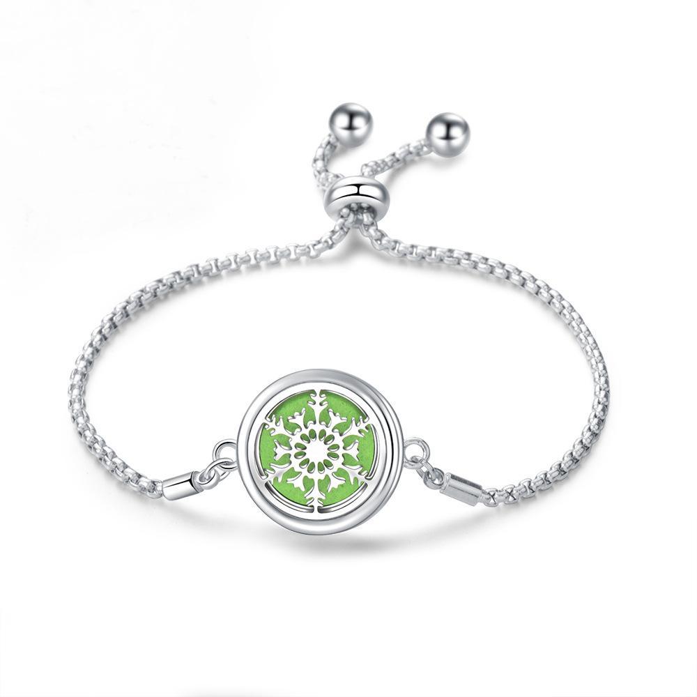 Stainless Steel Hollow Tree of Life Aromatherapy Bracelet Essential Oil Openable Adjustable Size Magnetic Bracelet Creative Couple Gifts