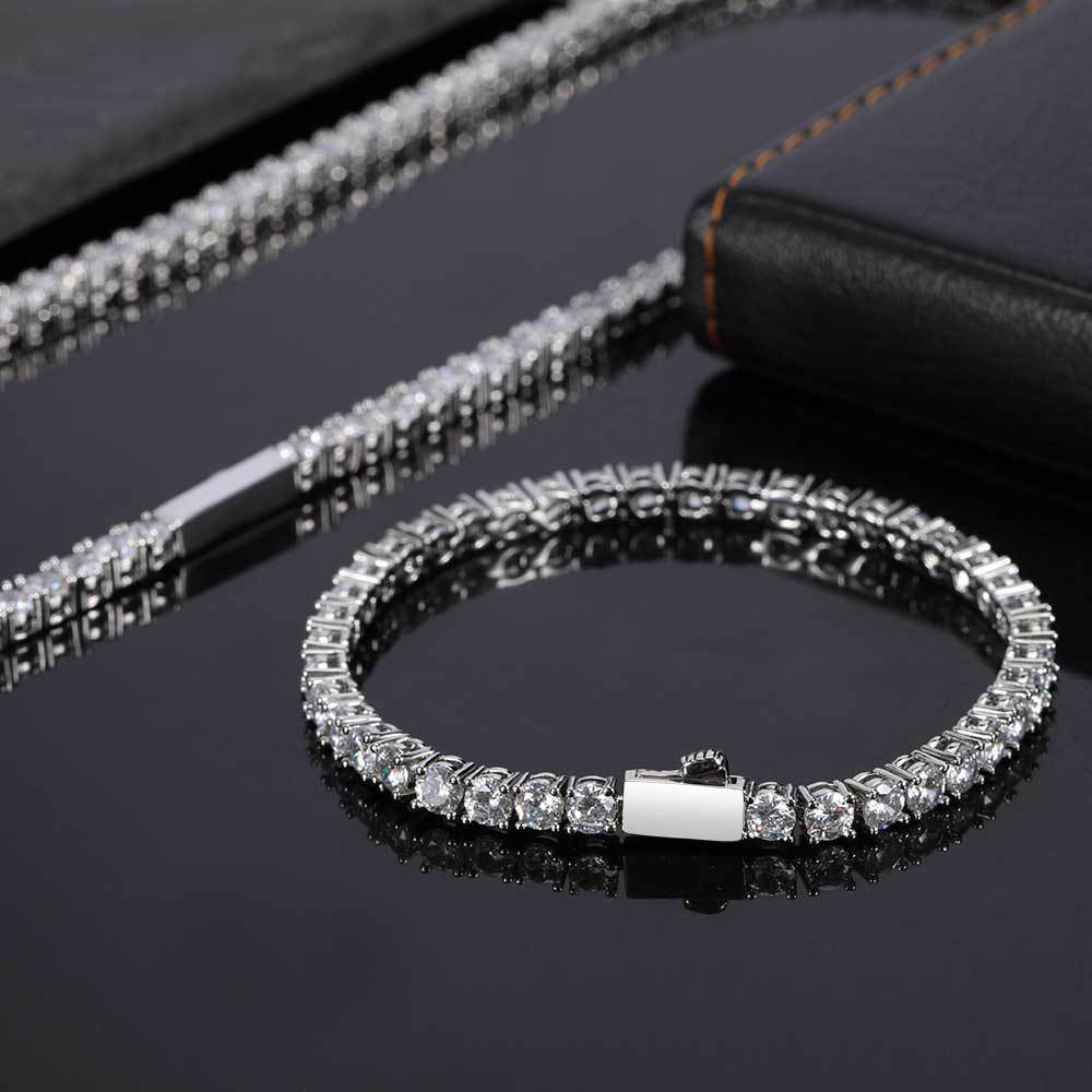 Classic Tennis Bracelet Hip Hop Style - soufeelus