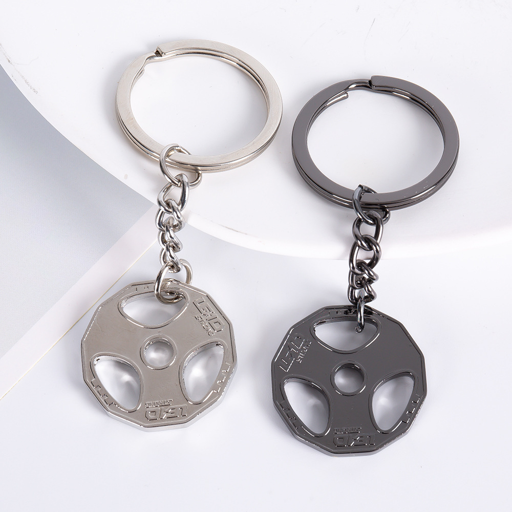 Dumbbell Metal Keychain Accessories Equipment Kettlebells Dumbbells Boxing Pendant Mini Fitness Keychain - soufeelus