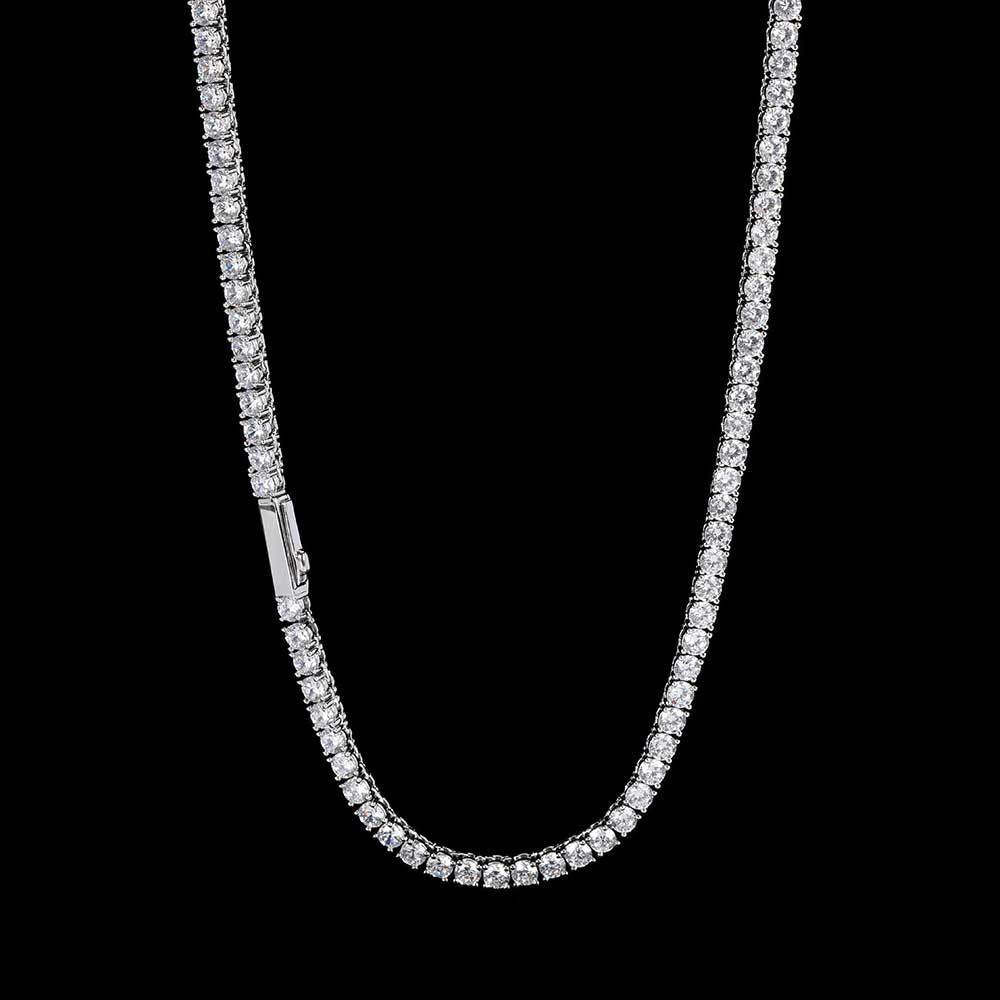 Spring Clasp Gold Tennis Necklace Fashion Hip Hop Style - soufeelus