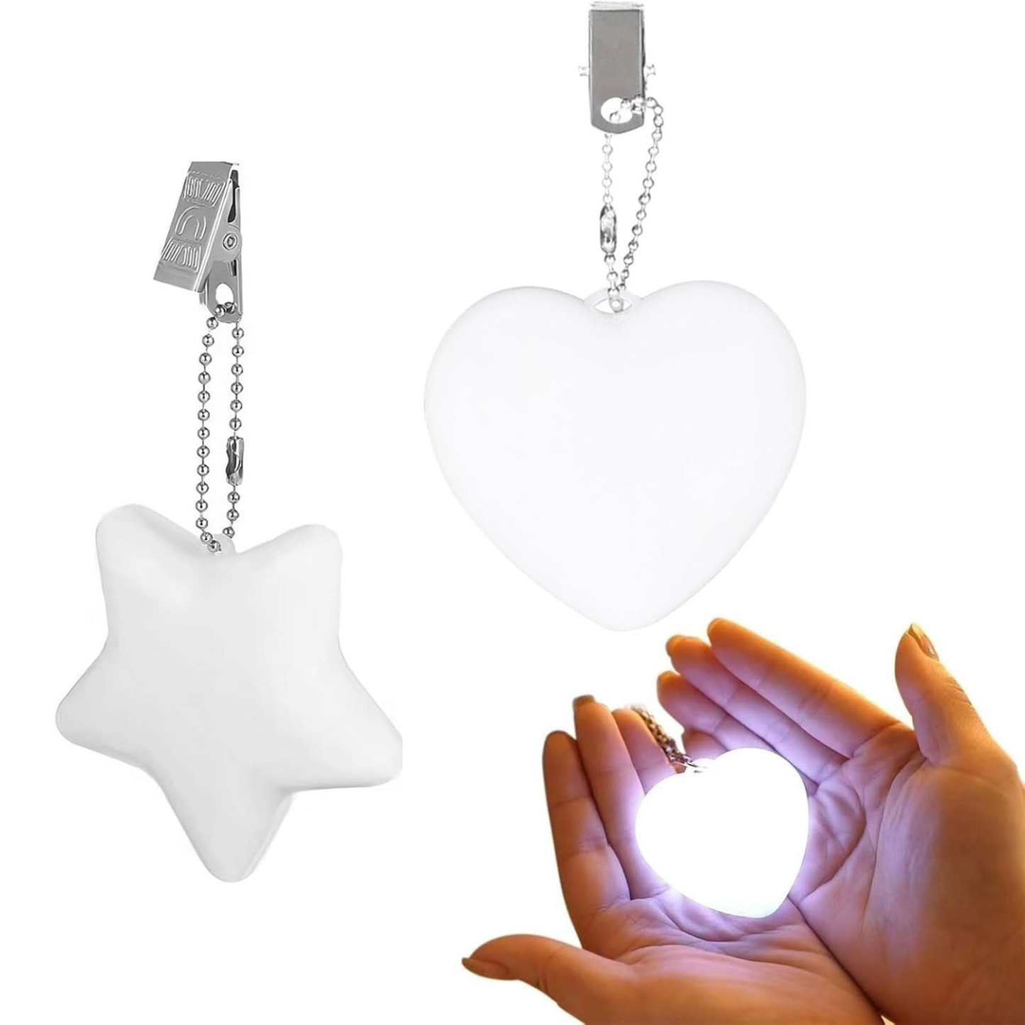Led Luminous Handbag Light Mini Heart-Shaped Five-Pointed Star Night Light Touch Sensor Light