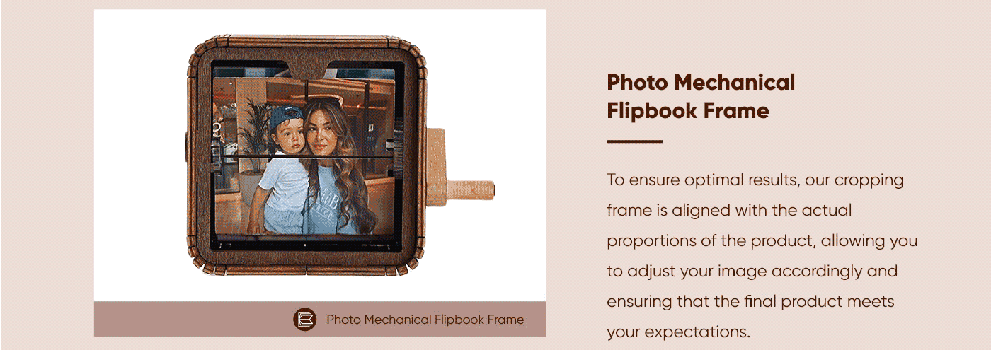 Custom 16 Photos Music Flipbook Frame Animation Machine Mechanical Hand Cranked Photo Album with Light Halloween Gift detail image 8