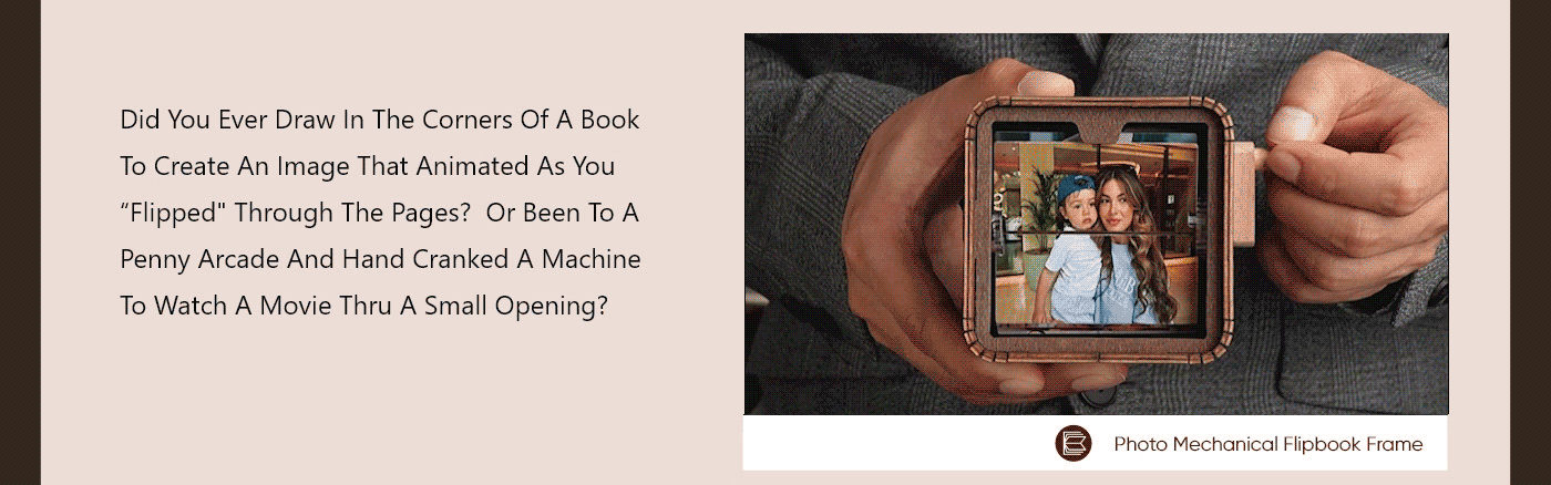 Custom 16 Photos Music Flipbook Frame Animation Machine Mechanical Hand Cranked Photo Album with Light Halloween Gift detail image 4