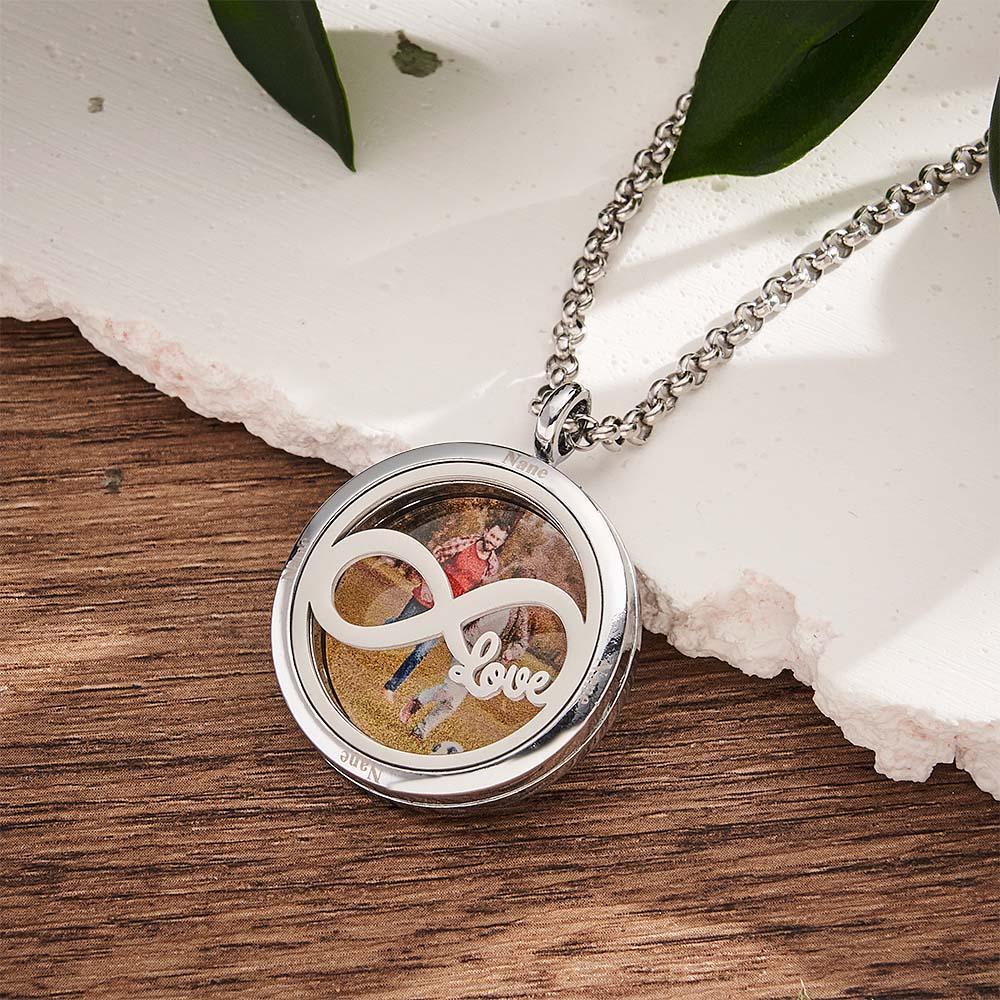 Custom Photo Engraved Locket Necklace Simple Men's Gift - soufeelus