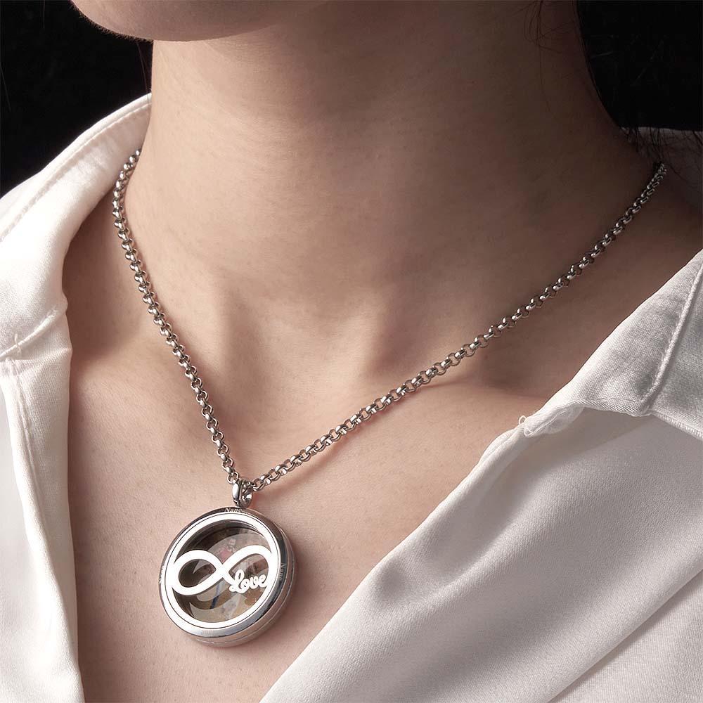 Custom Photo Engraved Locket Necklace Simple Men's Gift - soufeelus