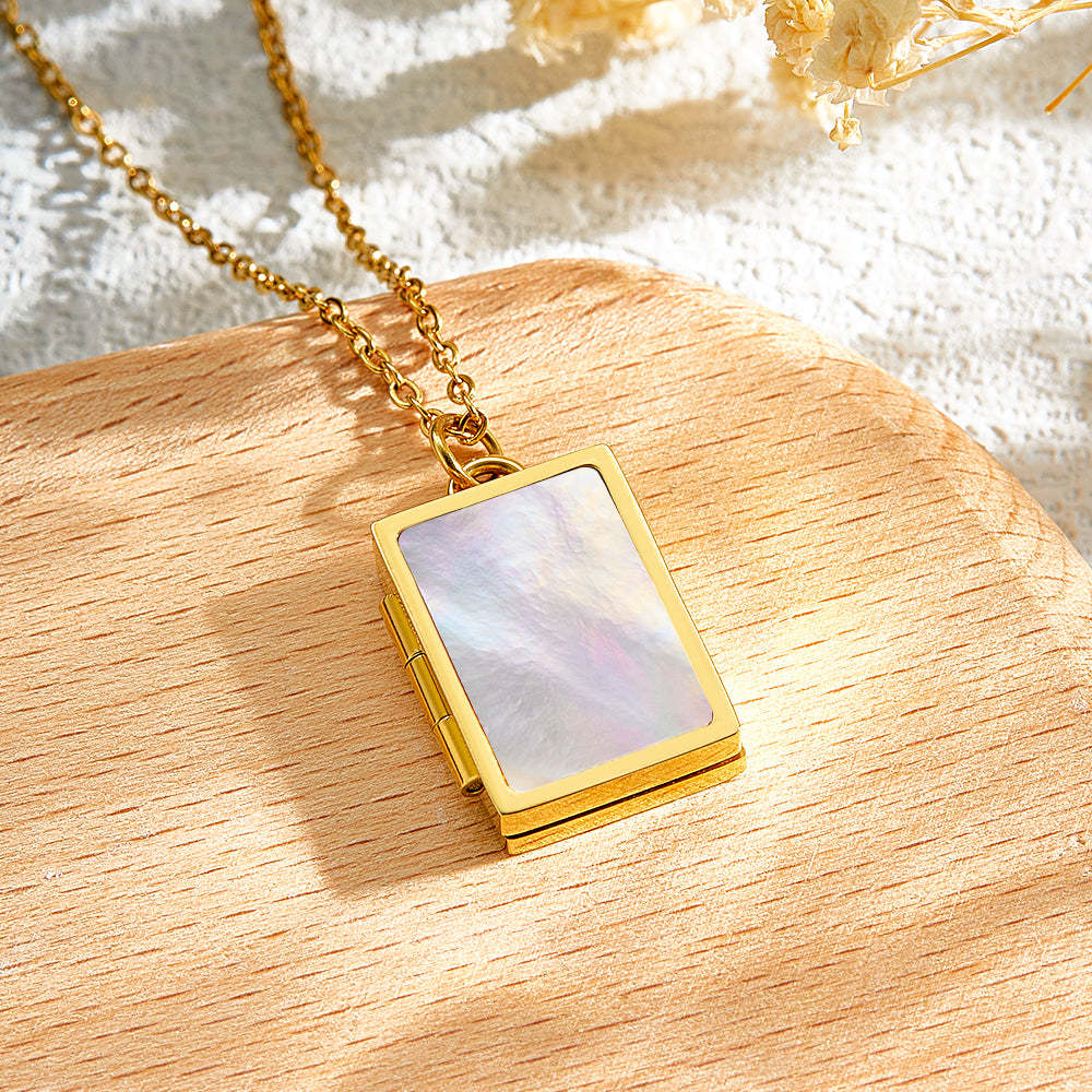 Custom Photo Locket Necklace Vintage Inspired Gift for Couple - soufeelus