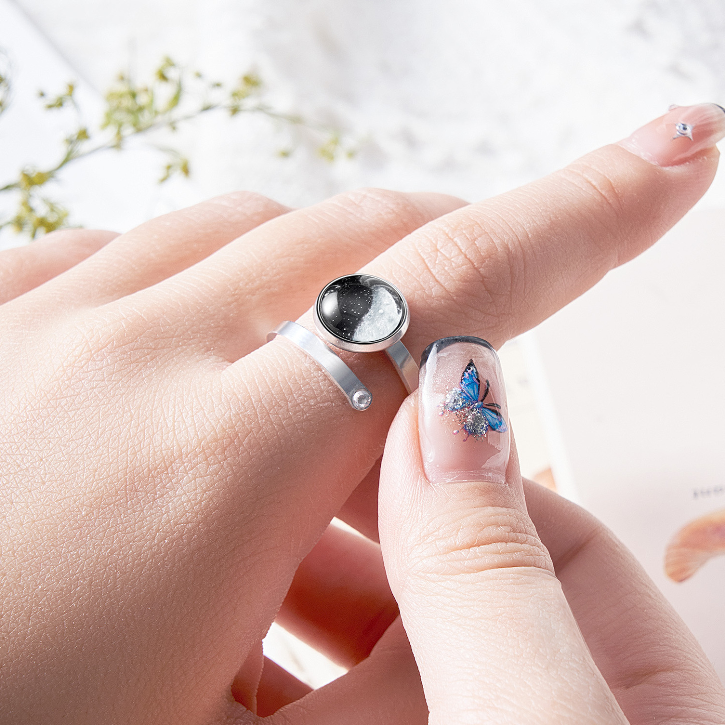 Custom Moon Phase Ring Luminous Ring Gift for Her