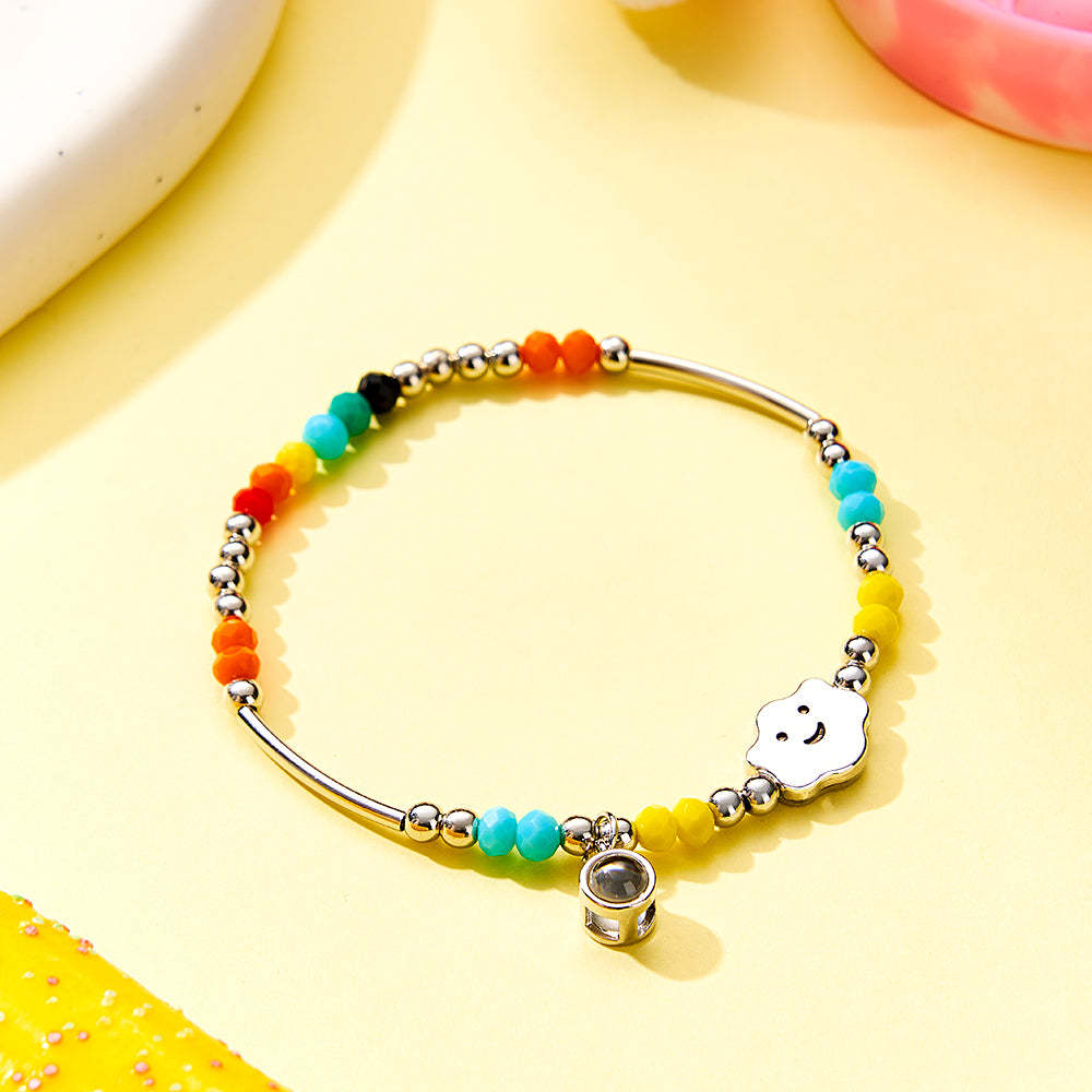 Custom Projection Bracelet Rainbow Colorful Gift for Her - soufeelus