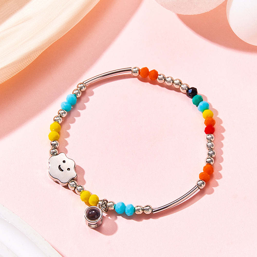 Custom Projection Bracelet Rainbow Colorful Gift for Her - soufeelus