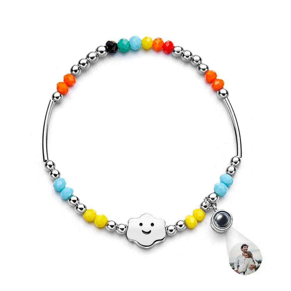 Custom Projection Bracelet Rainbow Colorful Gift for Her - soufeelus