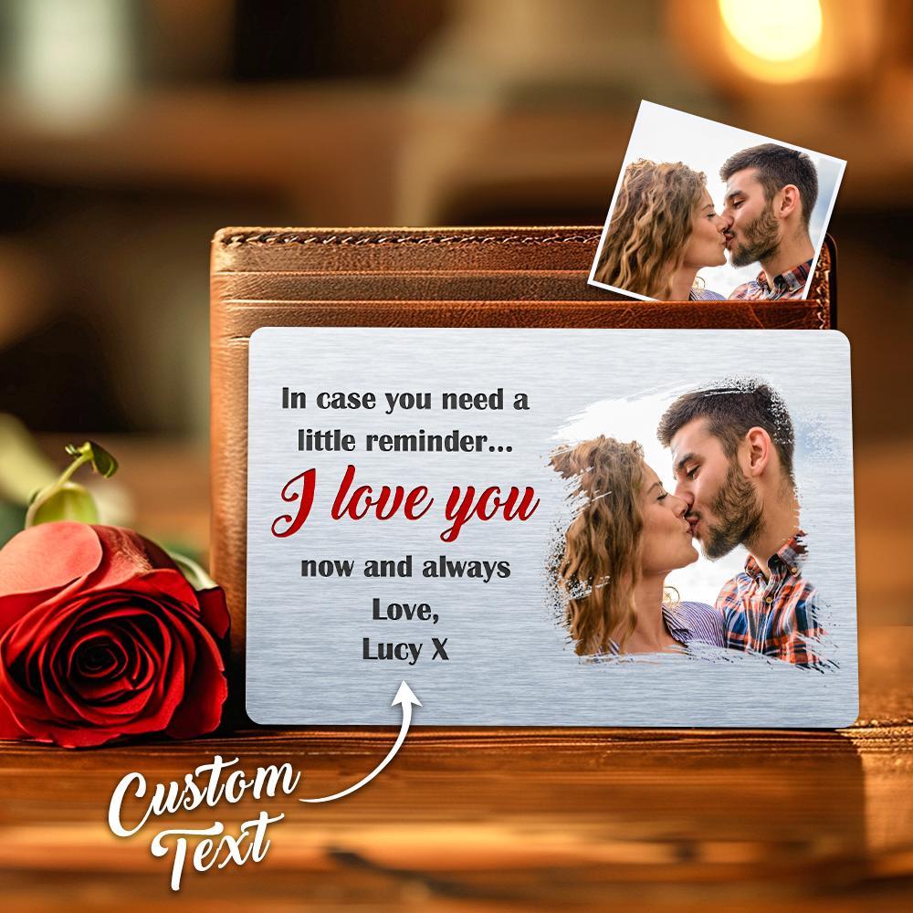 Custom Photo Wallet Card In Case You Need A Little Reminder Personalized Valentine's Day Gift For Couples - soufeelus