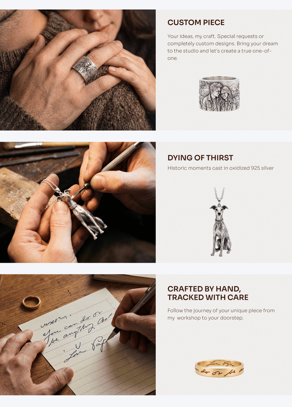 Personalized Skull Photo Projection Ring – Custom Picture 3D Carved 925 Sterling Silver Skull & Bones detail image 6