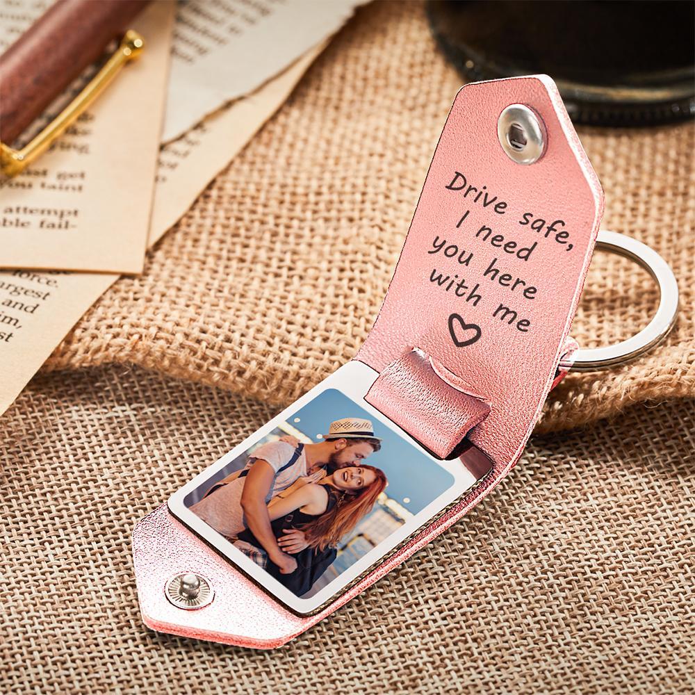 Drive Safe Keychain Gifts for Lover Calendar Keychain Photo Gifts - soufeelus