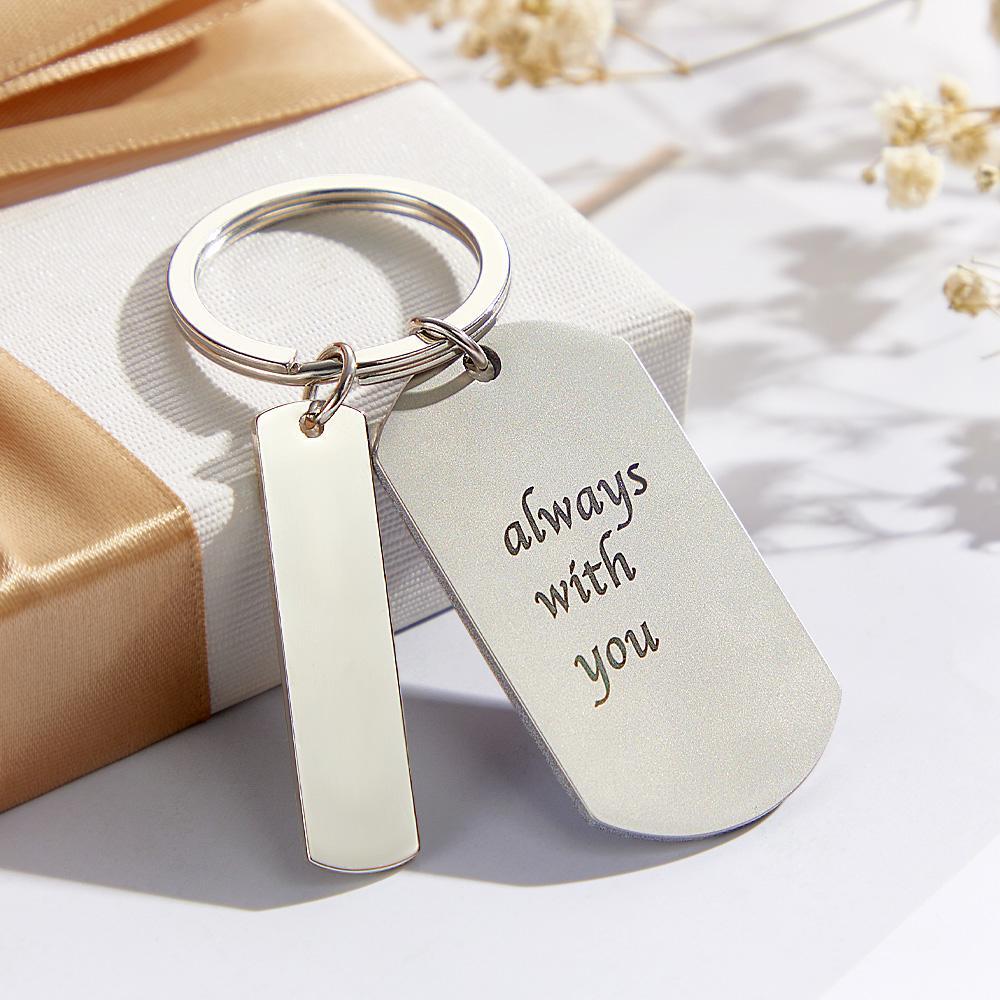 Custom Scannable Spotify Code Keychains Photo Engraved Creative Metal Gifts - soufeelus