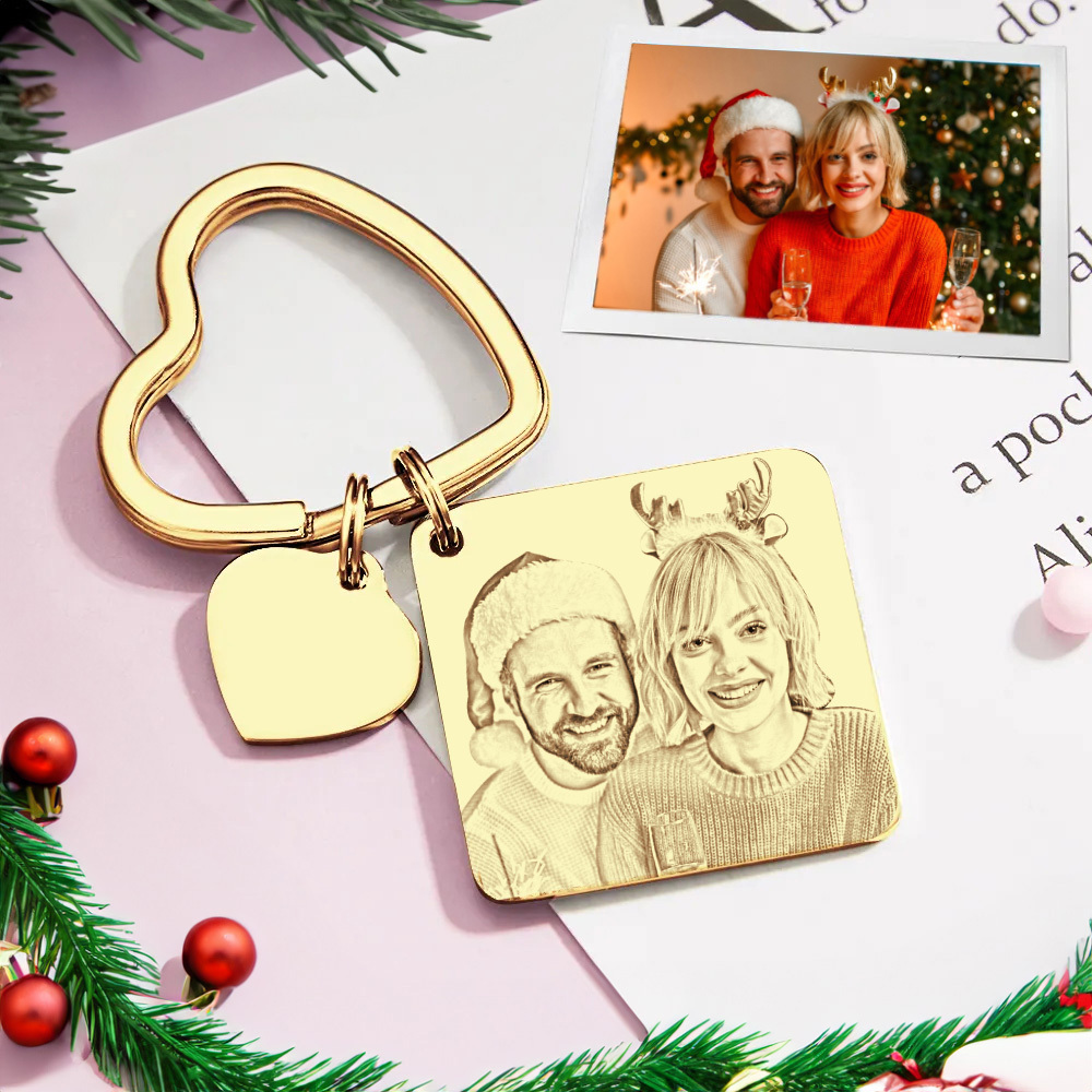 Custom Spotify Calendar Custom Calendar Photo Keychain Anniversary Gifts Heart Shape Keychain Christmas Gift - soufeelus