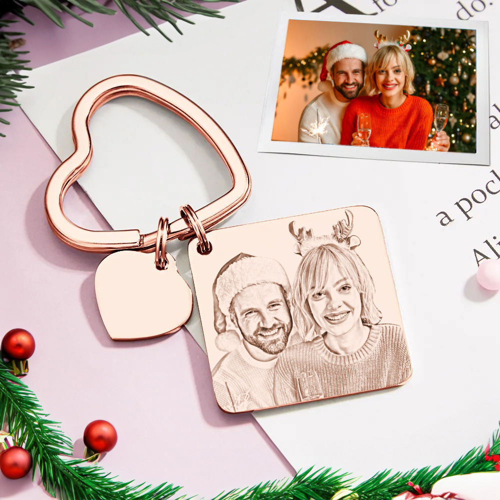 Custom Spotify Calendar Custom Calendar Photo Keychain Anniversary Gifts Heart Shape Keychain Christmas Gift - soufeelus