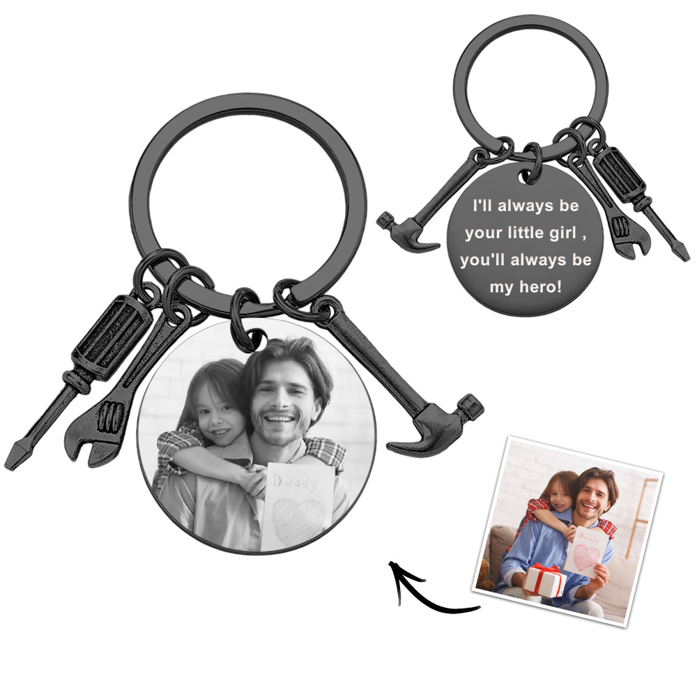 Engraved Keychain Custom Photo Repair Tool Set Charm Father's Day Gifts - soufeelus