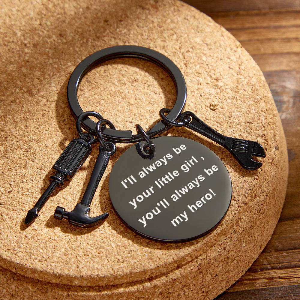Engraved Keychain Custom Photo Repair Tool Set Charm Father's Day Gifts - soufeelus