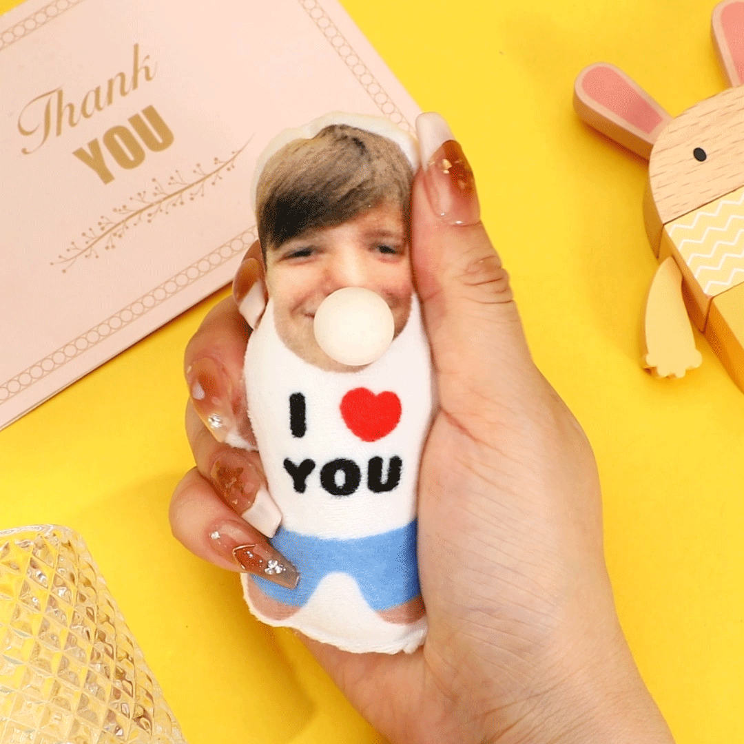 Custom MINIME Pillow Keychain with Bubble Squeeze Pocket Hug Valentine's Gifts - soufeelus