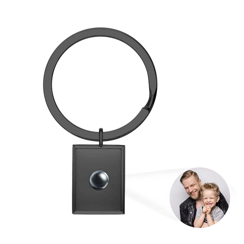 Personalized Photo Projection Keychain Custom Photo Keychain for Dad Father's Day Gift - soufeelus