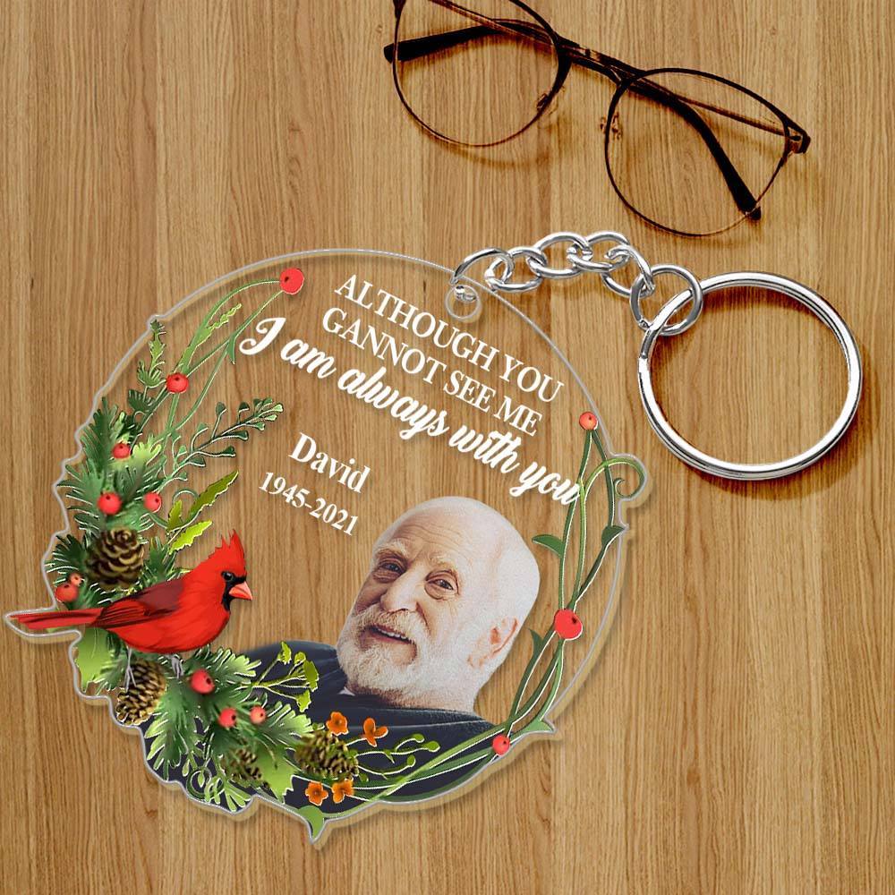I Am Always With You - Personalized Acrylic Photo Keychain - soufeelus