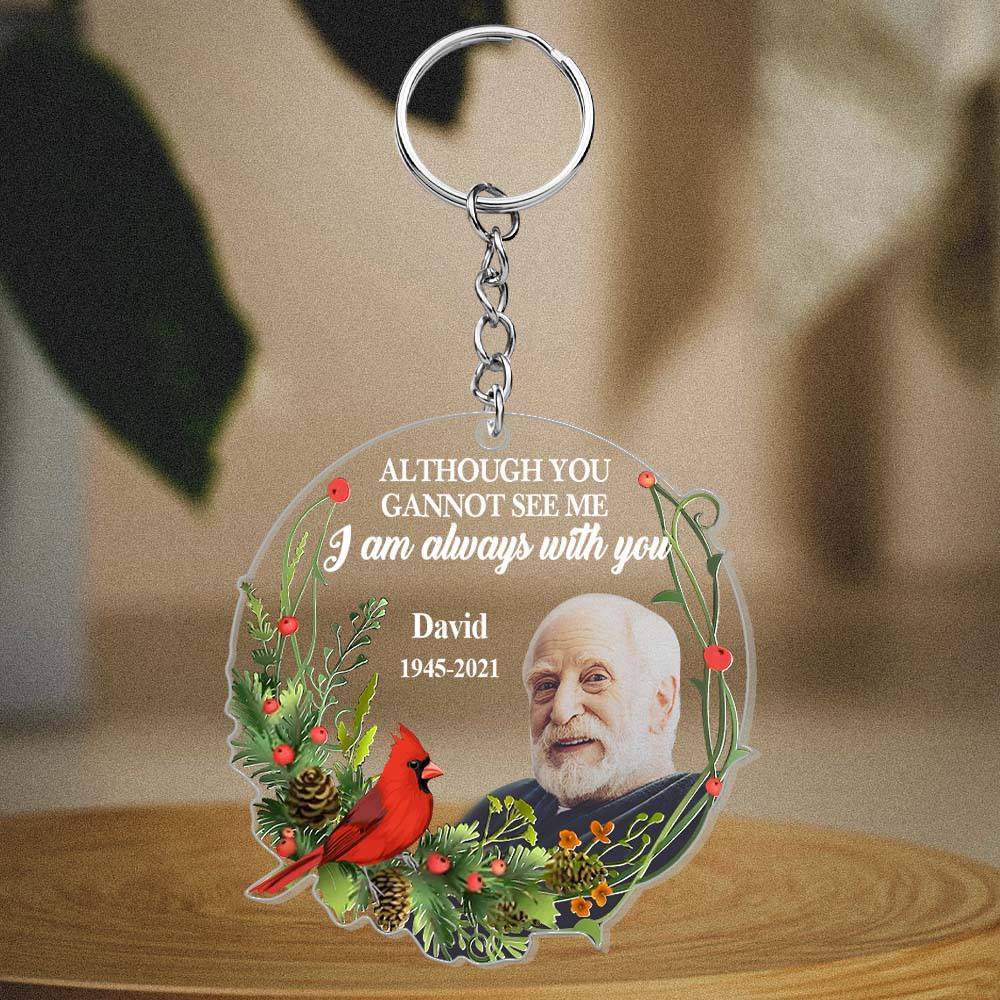 I Am Always With You - Personalized Acrylic Photo Keychain - soufeelus