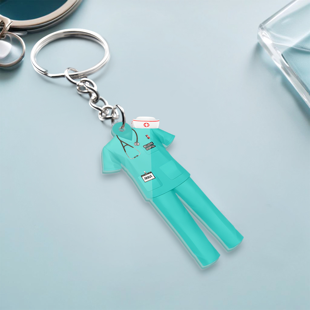 Nurse Uniform - Personalized Acrylic Keychain