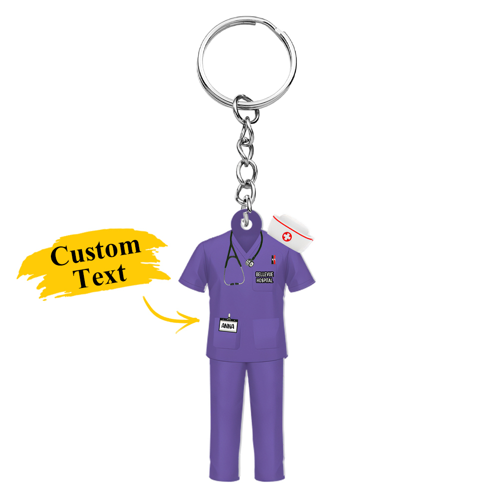 Nurse Uniform - Personalized Acrylic Keychain