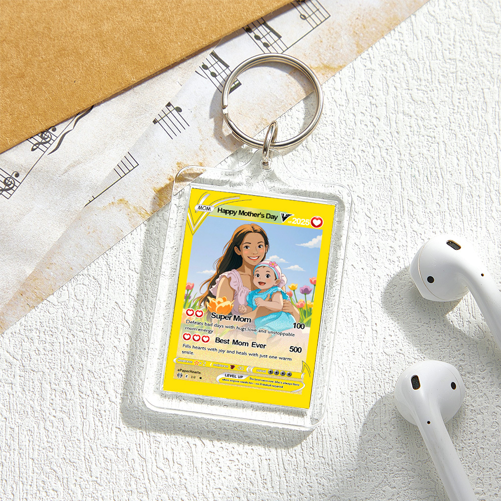 Custom Acrylic Keychain Photo Keychain Personalized Text Best Gift for Family - soufeelus