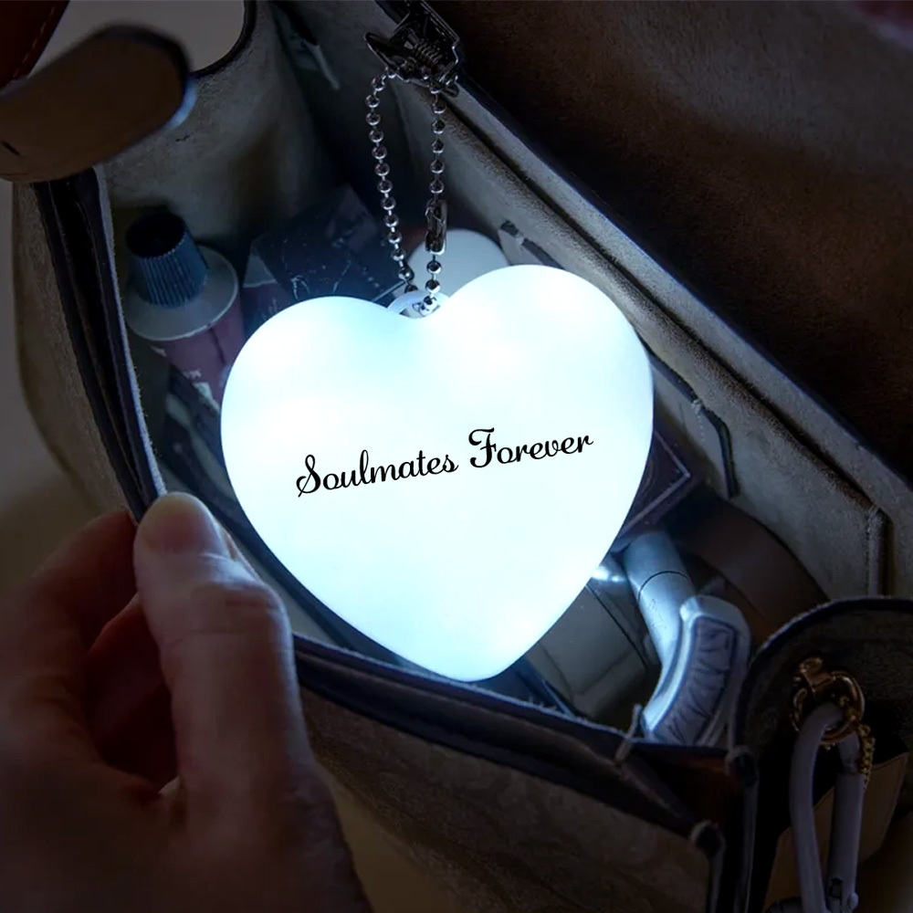 Personalized Purse Light Keychain Handbag Heart Shape Bag LED For Her