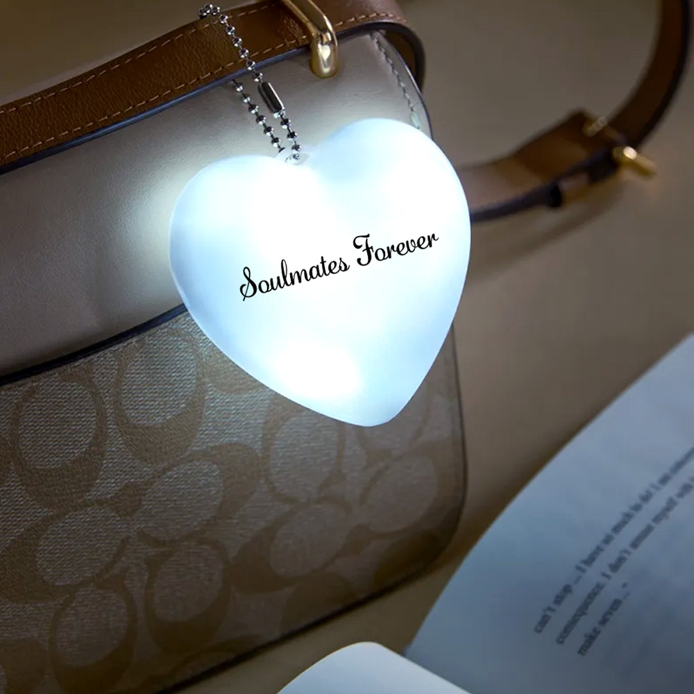 Personalized Purse Light Keychain Handbag Heart Shape Bag LED For Her