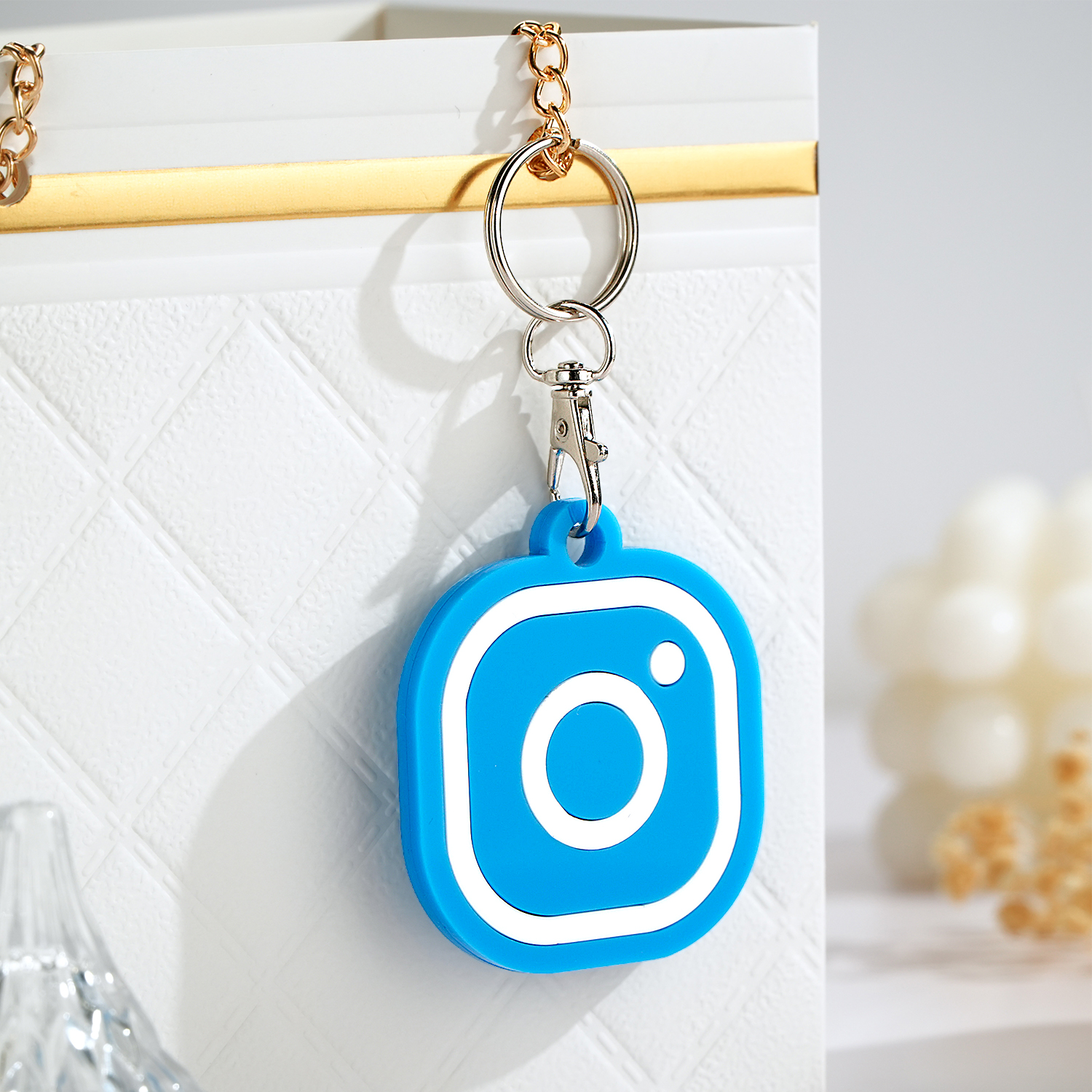 Custom Instagram Smart Nfc Keychain For Social Media Tap And Follow Digital Business Card Payment Link Cash App Link Tree