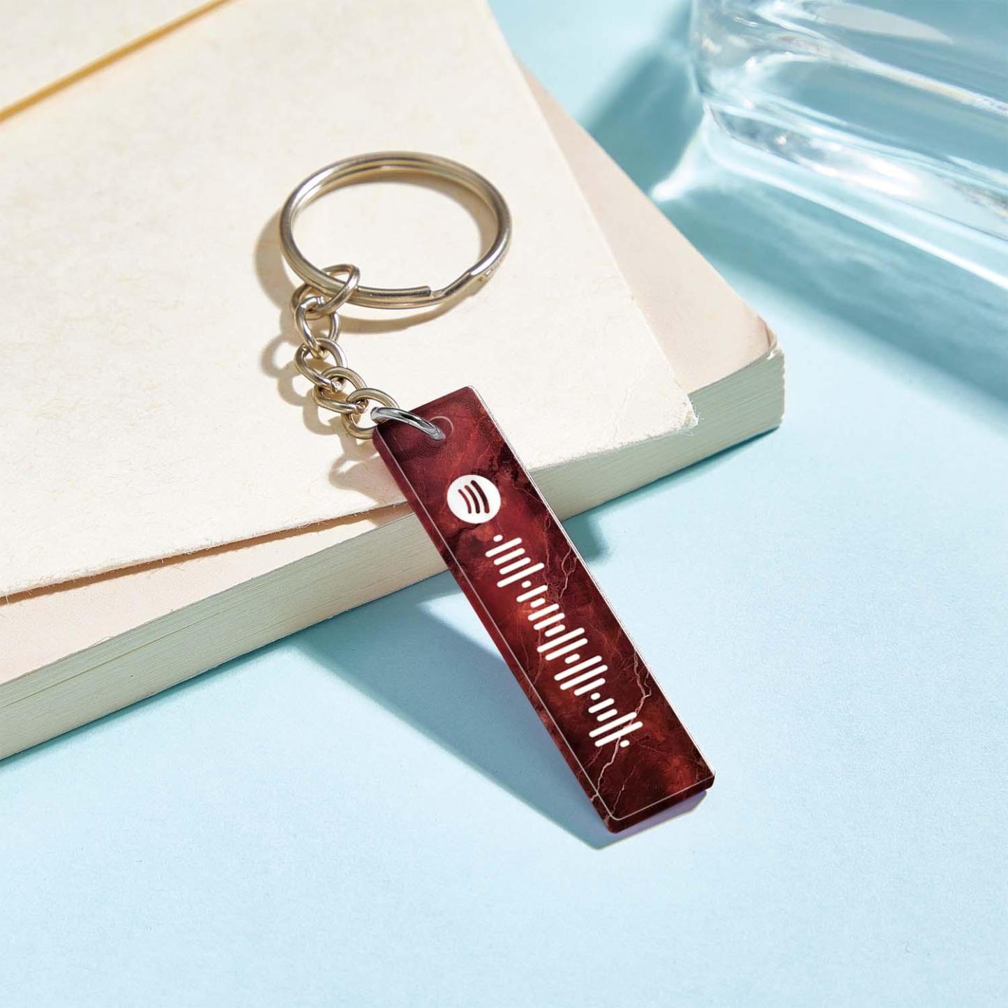 Custom Multicolor Spotify Keychain Scannable Keyring Personalized Acrylic Code Keychain Music Gift Couple Gift